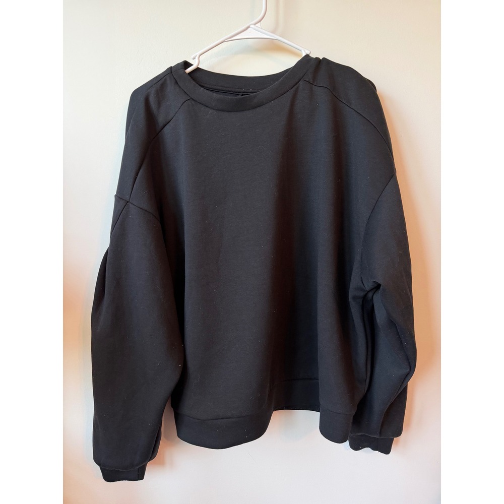 Avia Womens XXL 20 Black Crewneck Sweatshirt Long Sleeve Pullover Athleisure